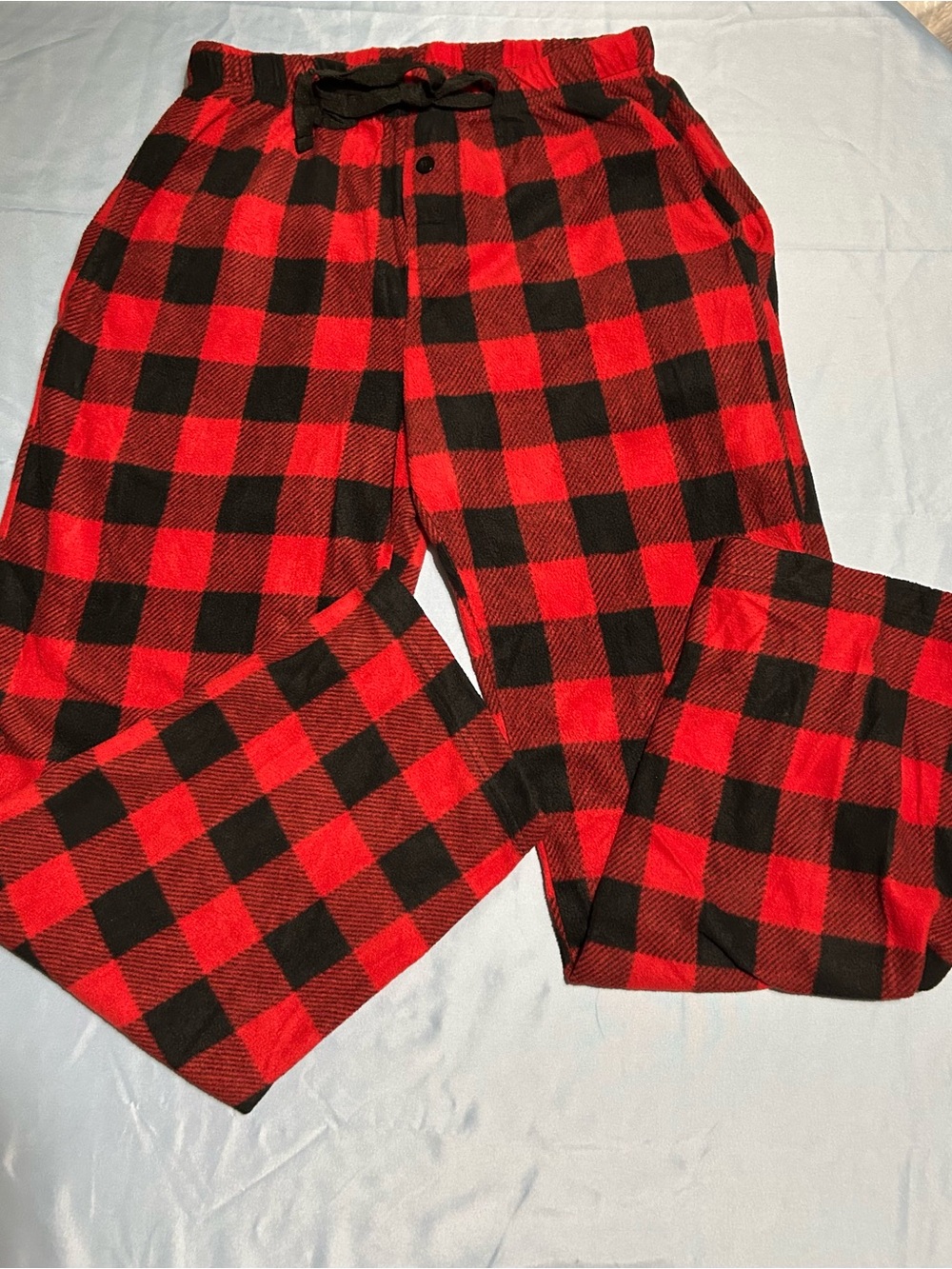 Men's Red and Black Buffalo Plaid Lounge Joggers - Cozy Flannel